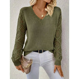 Elodie | Elegant V-Neck Knit Sweater