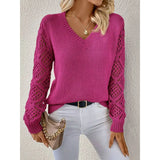 Elodie | Elegant V-Neck Knit Sweater