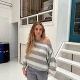 Georgia | Oversized Striped Knit Sweater