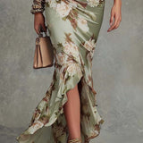 MARGOT | Floral Satin Maxi Dress