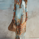 CONSTANCE | Mediterranean Shirt Maxi Dress