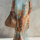 CONSTANCE | Mediterranean Shirt Maxi Dress