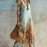 CONSTANCE | Mediterranean Shirt Maxi Dress