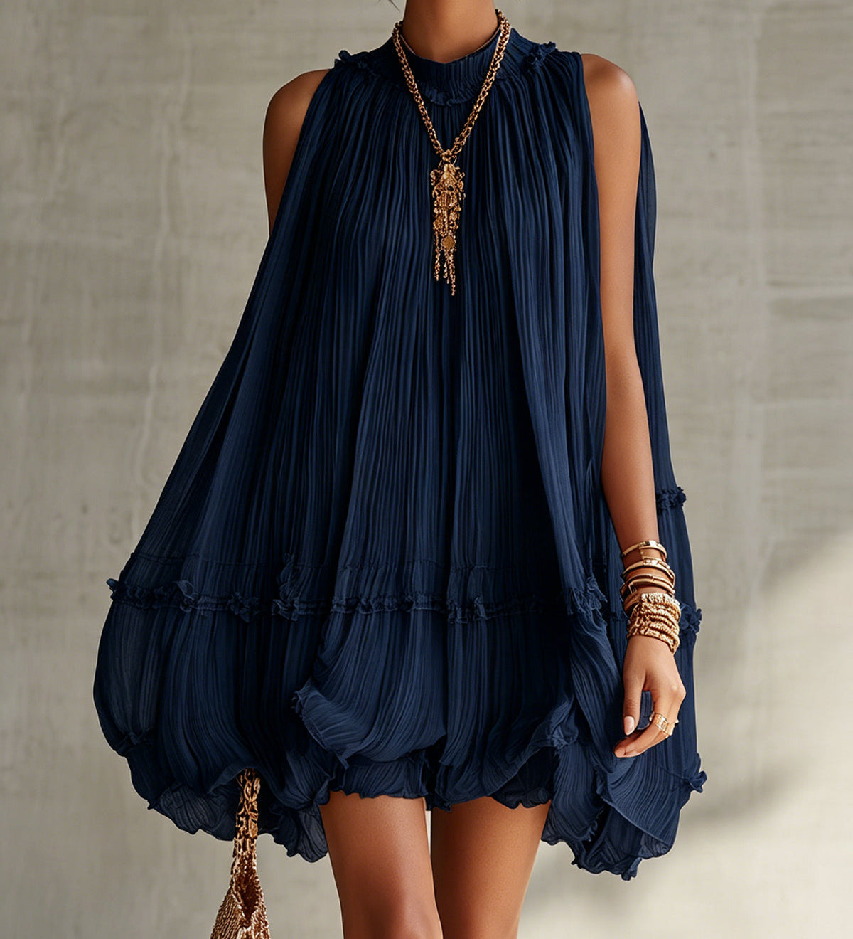 LUNA | Chiffon Balloon Skirt Mini Dress