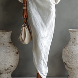 Carmen | Elegant One-Shoulder Maxi Dress in White