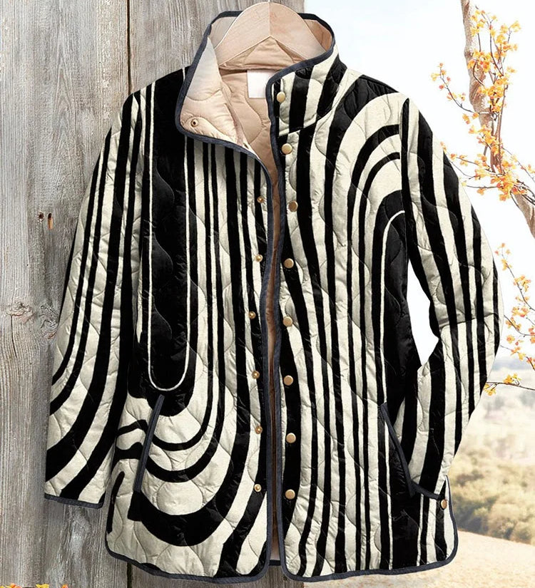 Octavia | Artistic Abstract Quilted Jacket