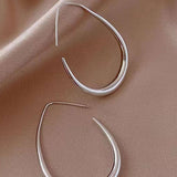 Oval Metal Earrings