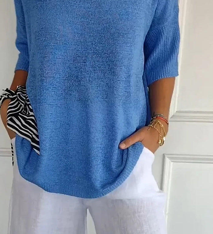 Kiara | Women's Oversized V-Neck Sweater Top