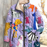 Sybil | Playful Puppy Quilted Jacket