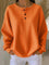 Mirabel | Cosy Waffle-Knit Henley Sweatshirt