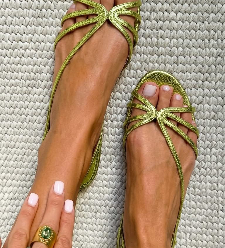 Genevieve - Golden Summer Elegance Sandals