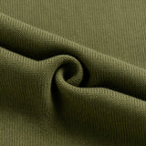 Military Green Hooded Cardigan with Buttons