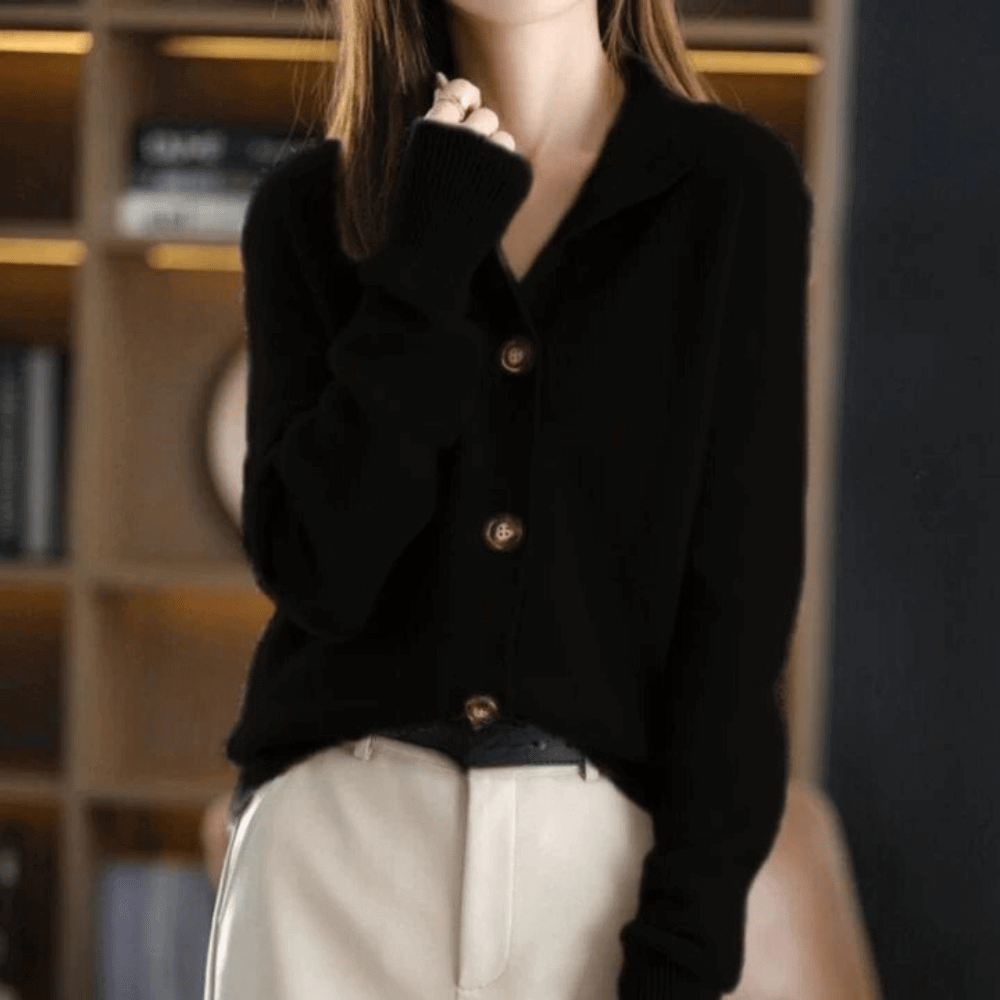 Josephine | Elegant Open-Collar Knit Cardigan for Women