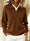 Vynette | Polo-Collar V-Neck Jumper