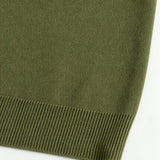 Military Green Hooded Cardigan with Buttons