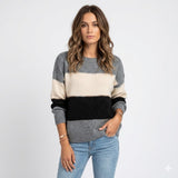 Elise | Colour Block Knit Sweater