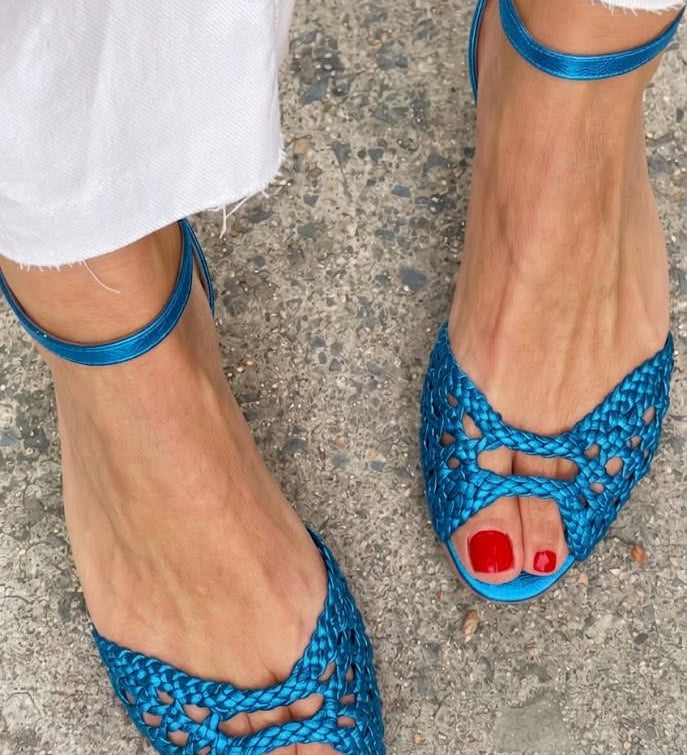 Isaure - Golden Braided Sandals