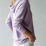 Lilac Hooded Cardigan with Buttons