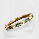 Gold Ring with Vintage Green Zirconia