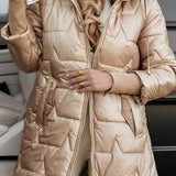 Nora - Elegant Winter Coat with Hood and Padding