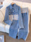 Ruth | Colourblock Short Jacket and Wide-Leg Trouser Set