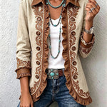 Daniela | Vintage Boho Ruffle Jacket with Floral Print