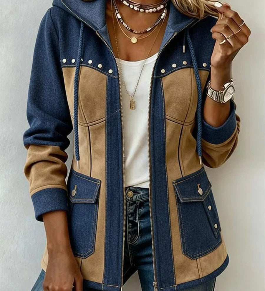 Marina | Patchwork Hooded Jacket