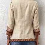Daniela | Vintage Boho Ruffle Jacket with Floral Print
