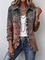 Berta | Vintage Textured Ombré Print Jacket with Ruffles