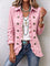 Carla | Buttoned Ruffle Jacket with Gingham Print
