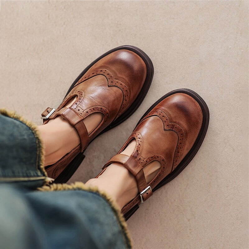 Doris | Leather Mary Janes