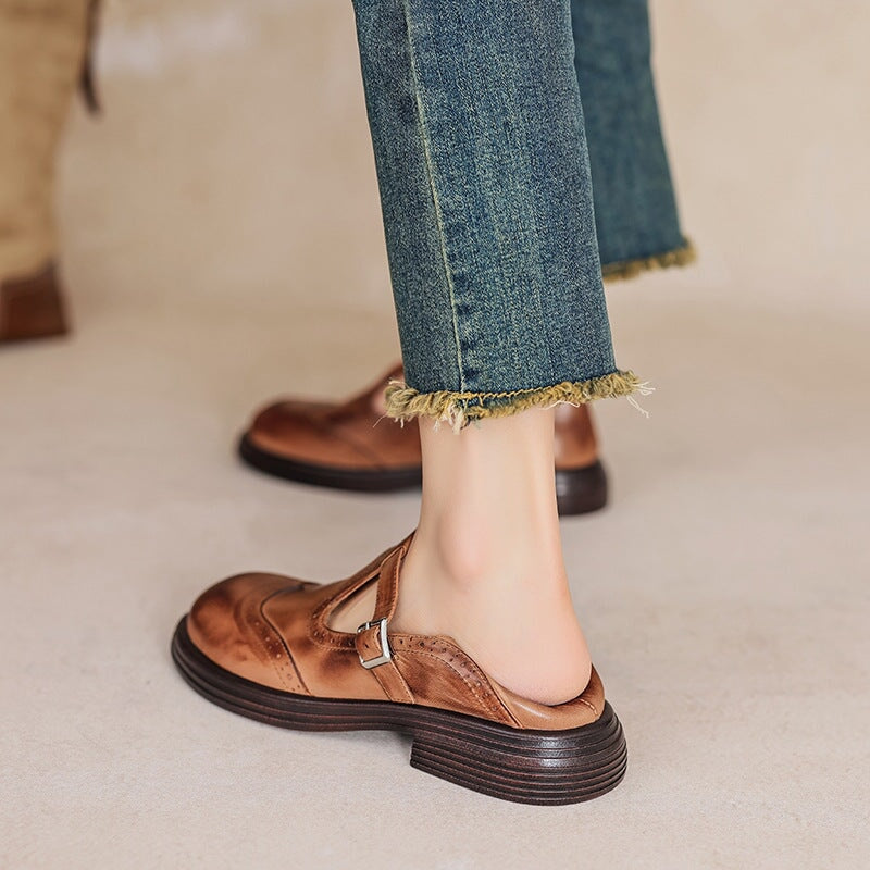 Doris | Leather Mary Janes