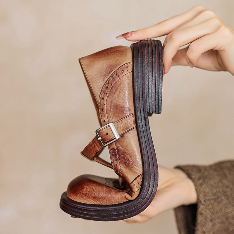 Doris | Leather Mary Janes