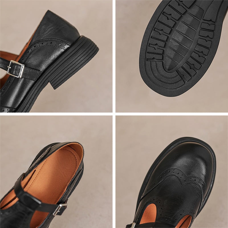 Doris | Leather Mary Janes