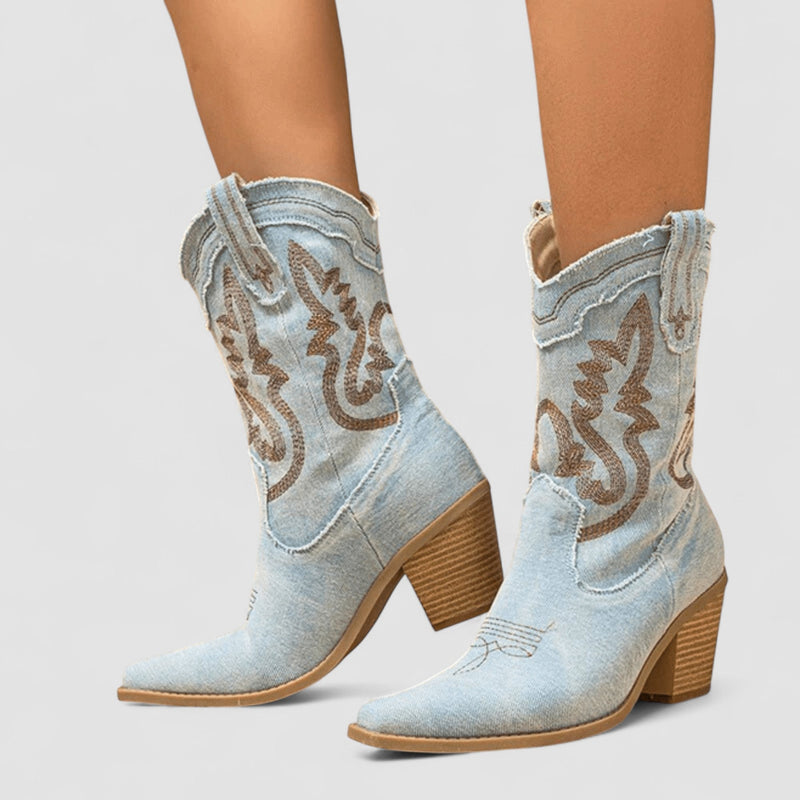 Amelia – Orthopedic Denim Ankle Boots