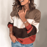 Elise | Colour Block Knit Sweater