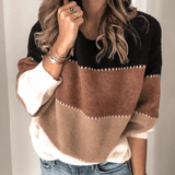Elise | Colour Block Knit Sweater