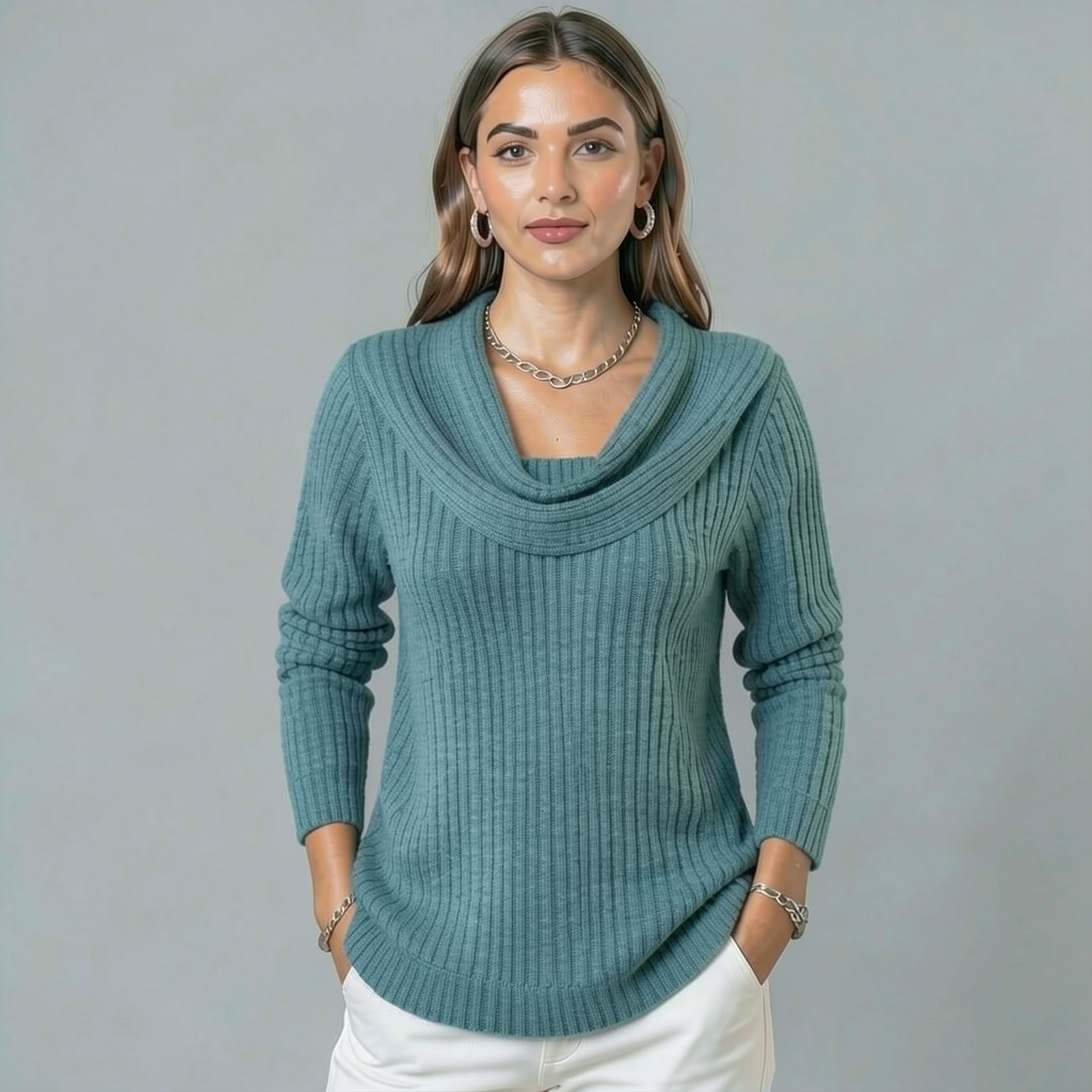Fern | Cowl Neck Merino Wool Jumper