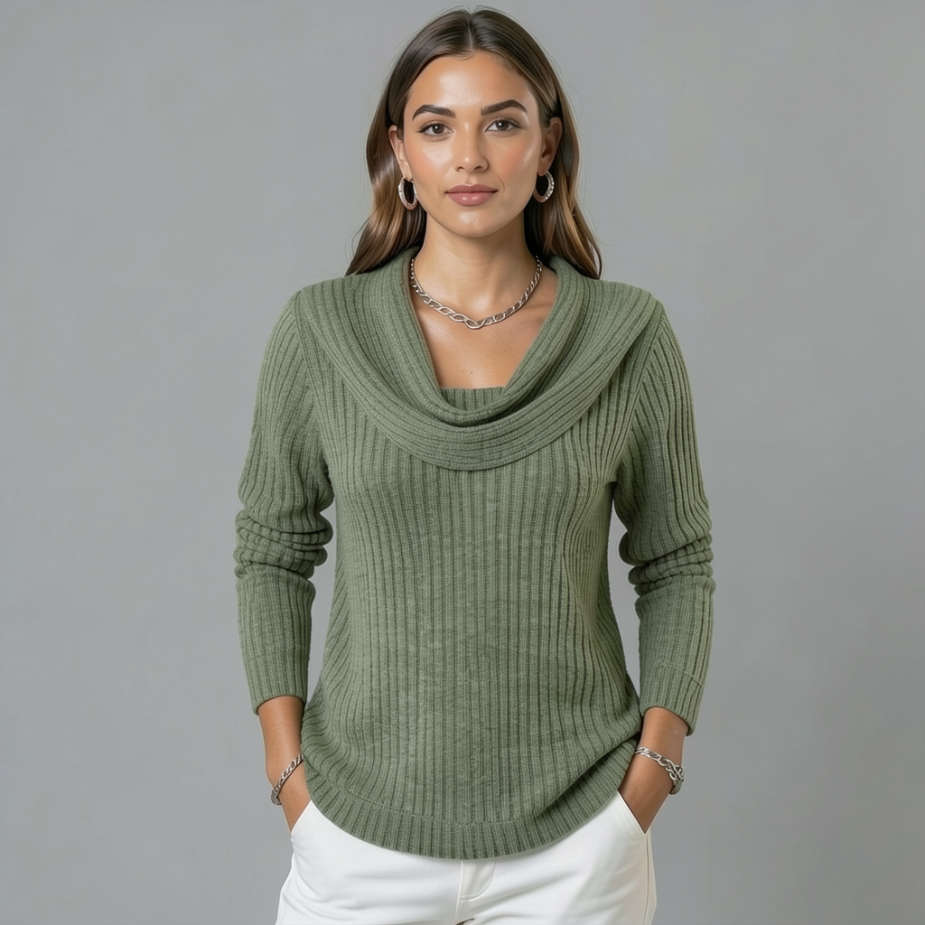 Fern | Cowl Neck Merino Wool Jumper