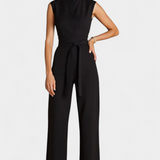 Sleeveless Jumpsuit with Flared Cut