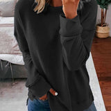 Serena | Oversized Crew Neck Cotton Blend Hoodie