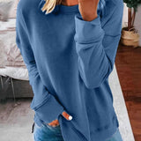 Serena | Oversized Crew Neck Cotton Blend Hoodie