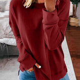 Serena | Oversized Crew Neck Cotton Blend Hoodie