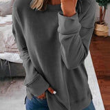 Serena | Oversized Crew Neck Cotton Blend Hoodie