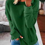 Serena | Oversized Crew Neck Cotton Blend Hoodie