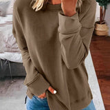 Serena | Oversized Crew Neck Cotton Blend Hoodie