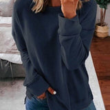 Serena | Oversized Crew Neck Cotton Blend Hoodie