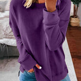 Serena | Oversized Crew Neck Cotton Blend Hoodie