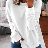 Serena | Oversized Crew Neck Cotton Blend Hoodie