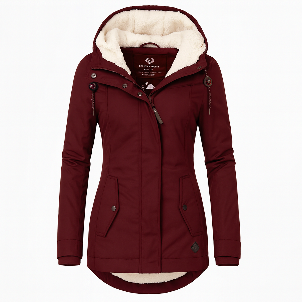 Soraya | Long Waterproof Jacket with Hood and Lining
